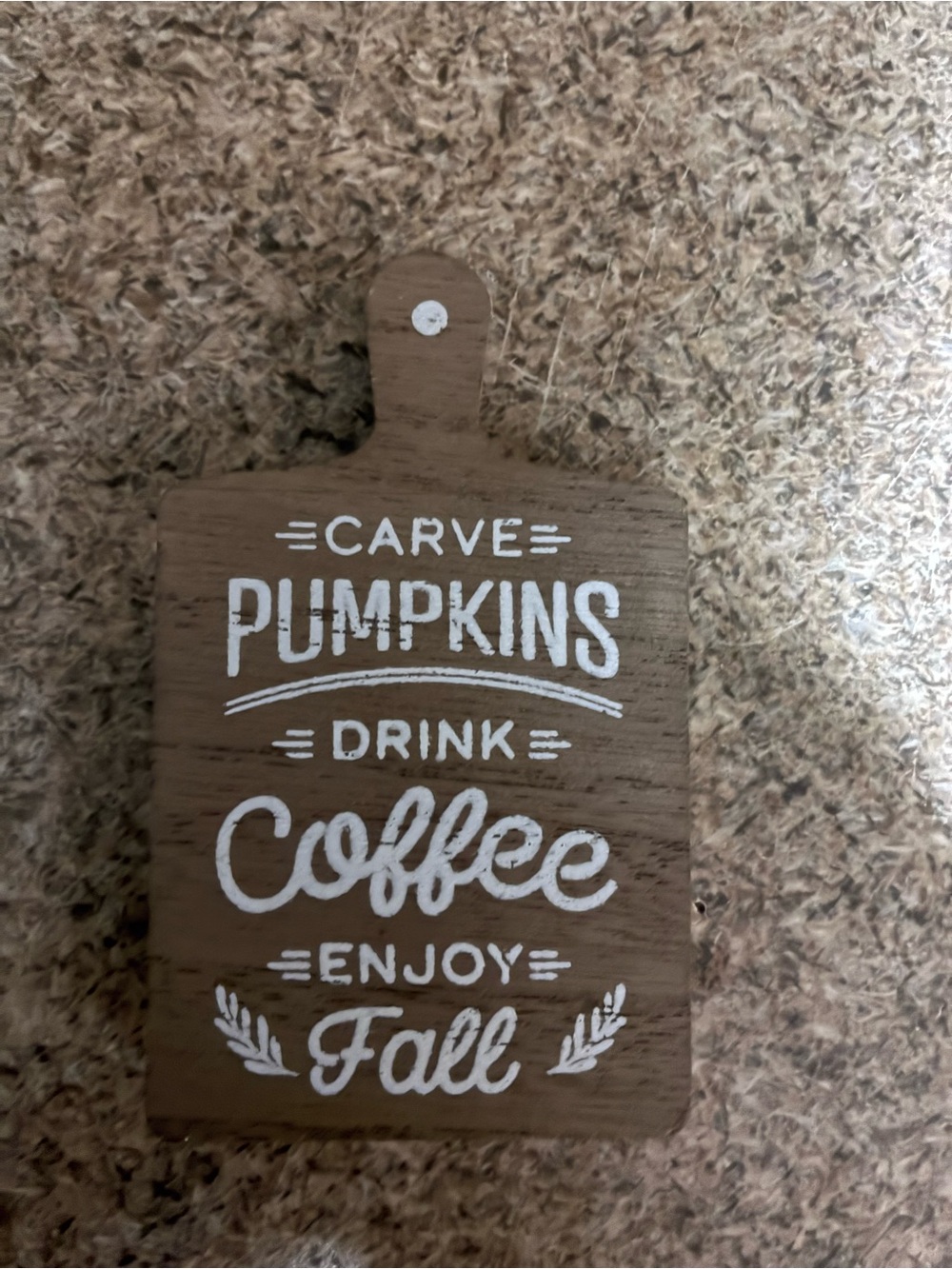 Wooden Fall Coffee Sign - Brown